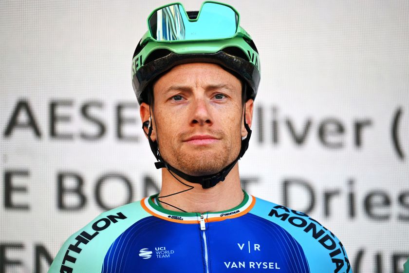 KORTRIJK, BELGIUM - MARCH 02: Sam Bennett of Ireland and Team Decathlon AG2R La Mondiale prior to the 77th Kuurne - Bruxelles - Kuurne 2025 a 196.9km one day race from Kortrijk to Kuurne on March 02, 2025 in Kortrijk, Belgium. (Photo by Luc Claessen/Getty Images)