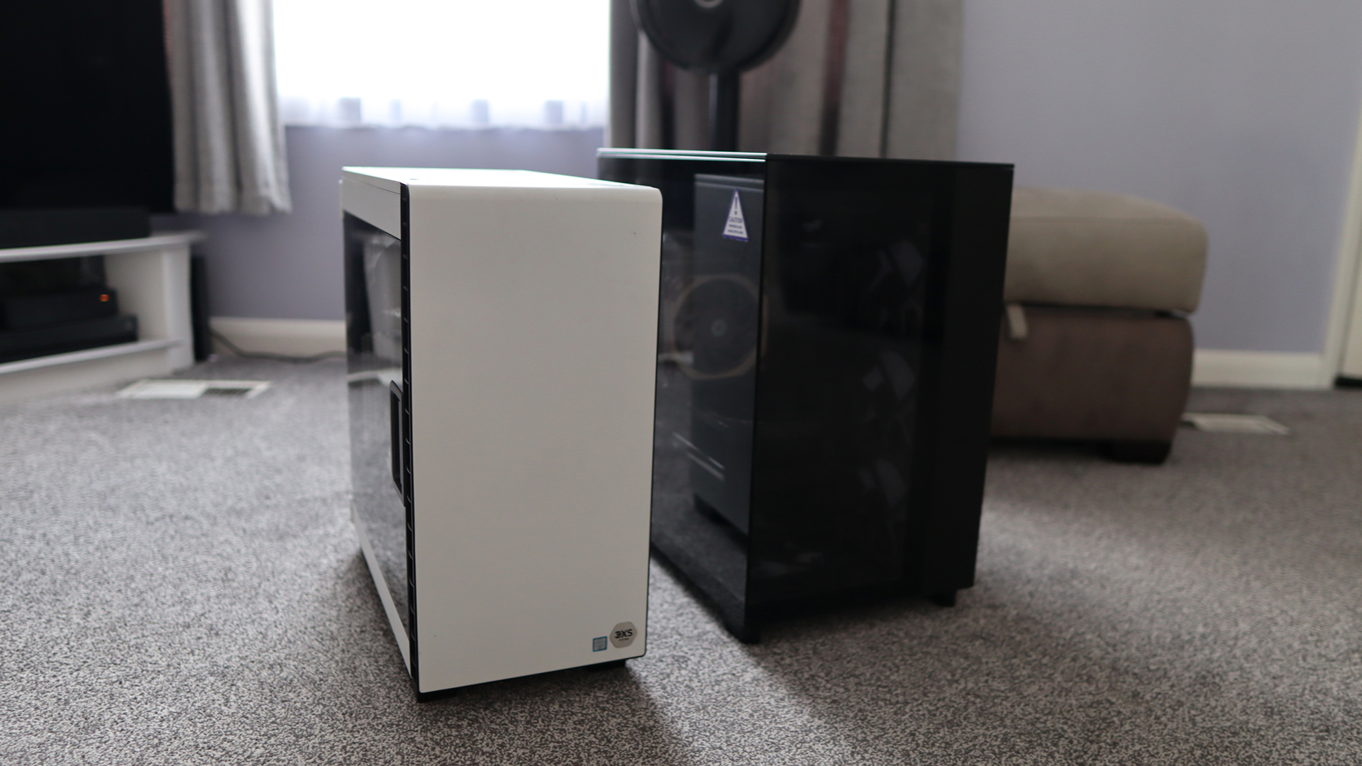 Old and new gaming PCs next to each other
