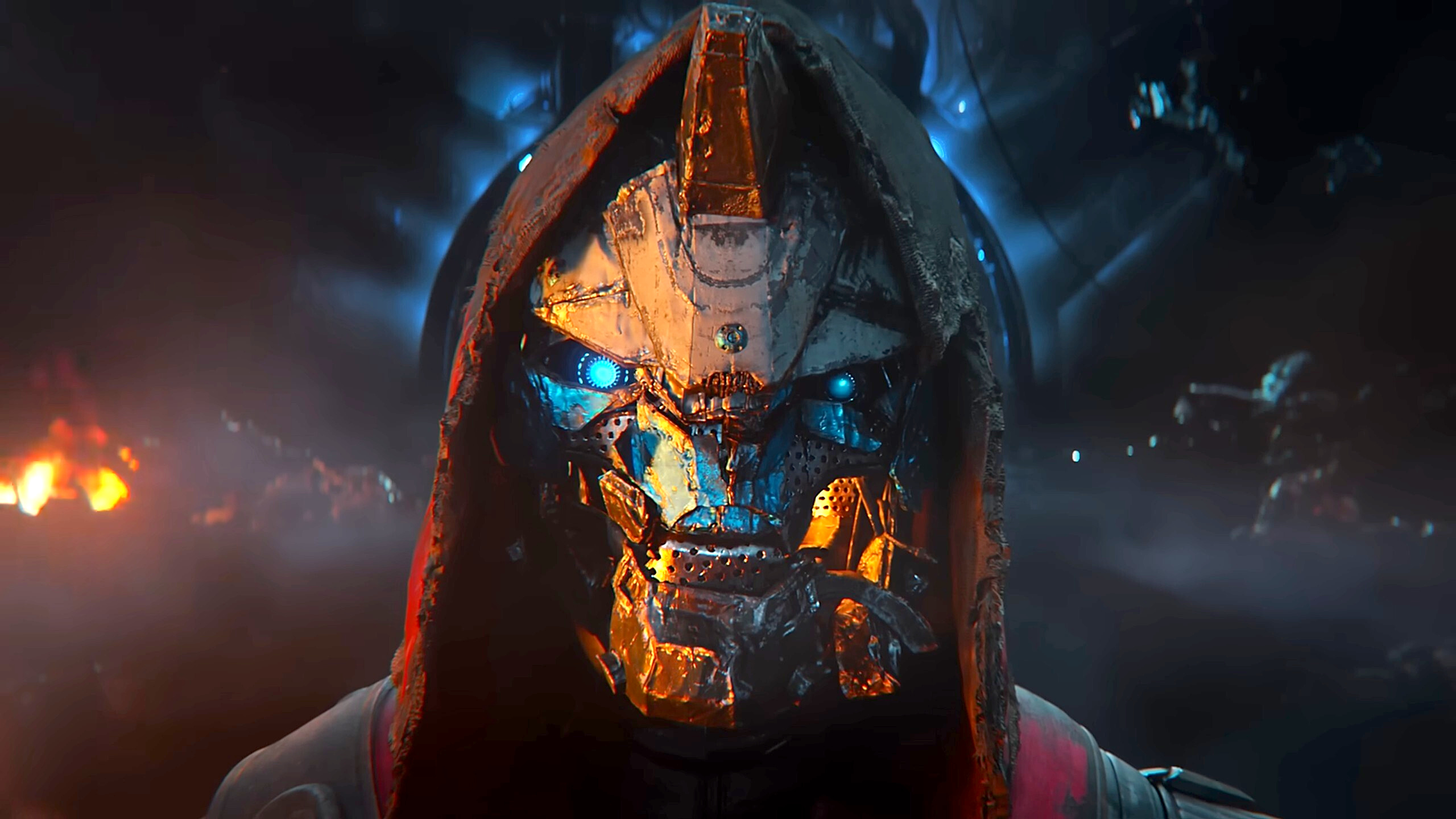 Cayde from Destiny 2 in a beat-up state.