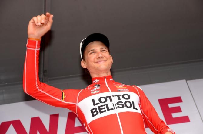 Tim Wellens (Lotto Belisol) on the podium