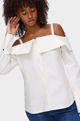 Ed Everyn Bardot Poplin Shirt