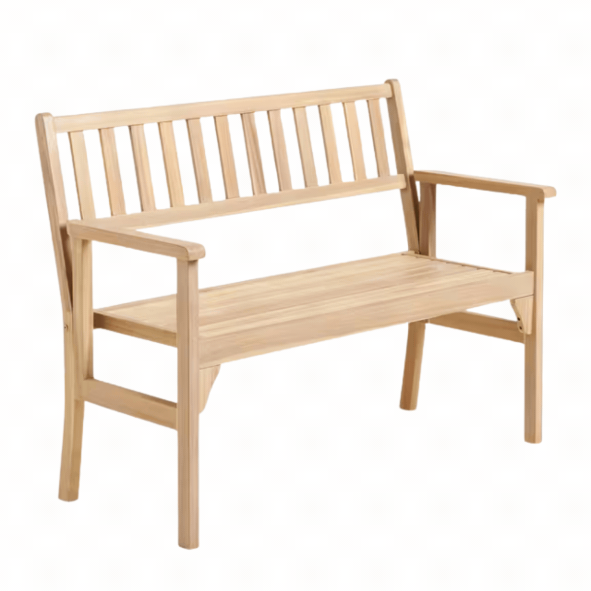 John Lewis, Acacia Wood Foldable 2-Seater Garden Bench in Natural