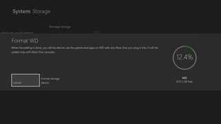 Xbox One format external drive