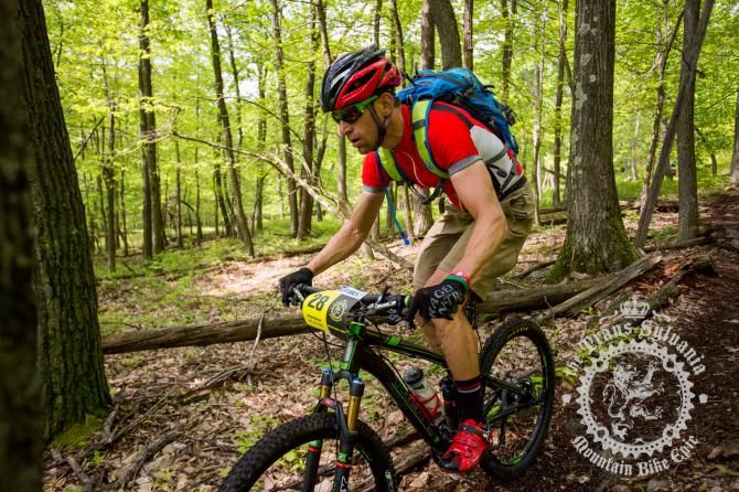 Brian Matter descending through the first enduro segment.