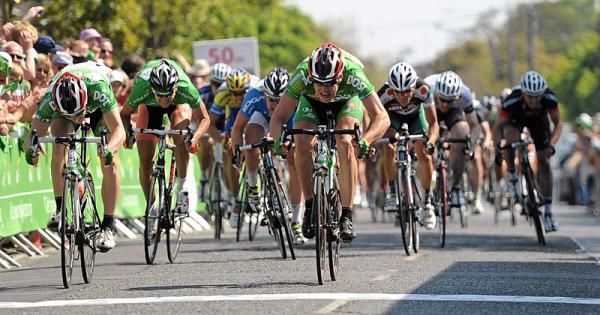 Gediminas Bagdonas (An Post-Sean Kelly) edges out teammate Sam Bennett to win the final stage of the 2012 An Post R&aacute;s