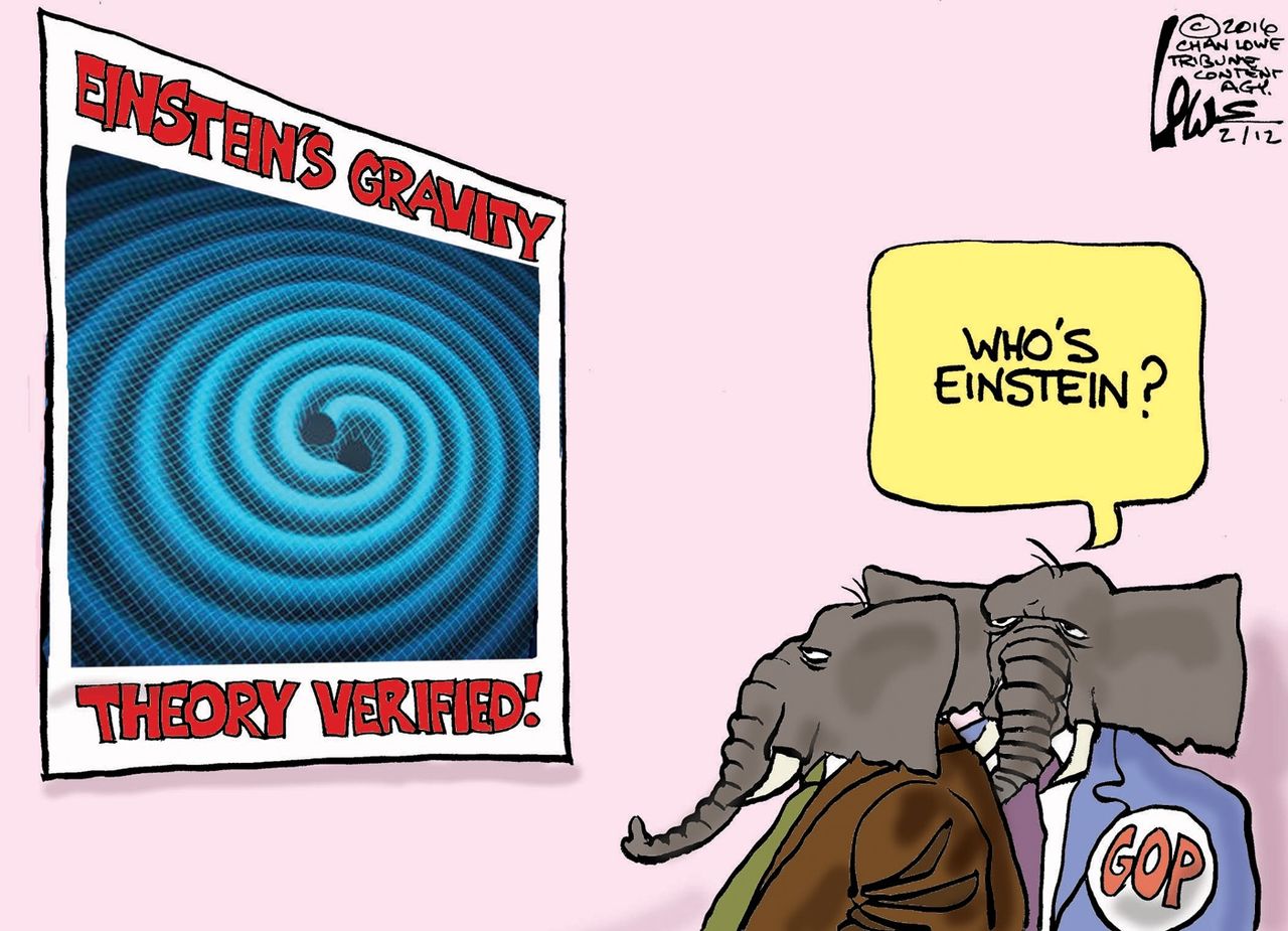 Editorial Cartoon U.S. GOP Einstein