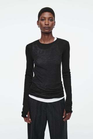 Crew-Neck Merino Wool Top