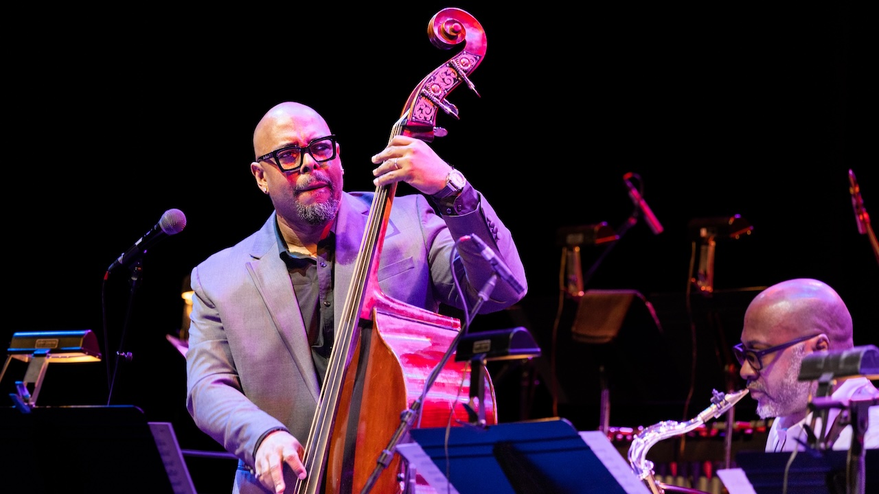 Grammy Award winning bassist Christian McBride (Left) performs his opus &quot;The Movement Revisited&quot; at Meridian Hall on February 17, 2023 in Toronto, Ontario.