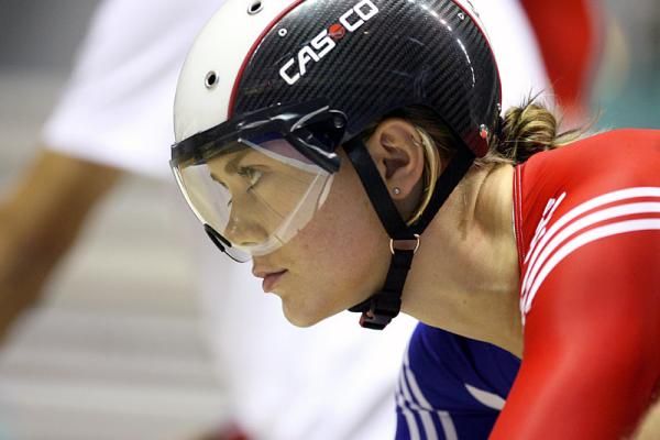 Jess Varnish (Great Britain) concentrates prior to her sprint 1/8 final race.