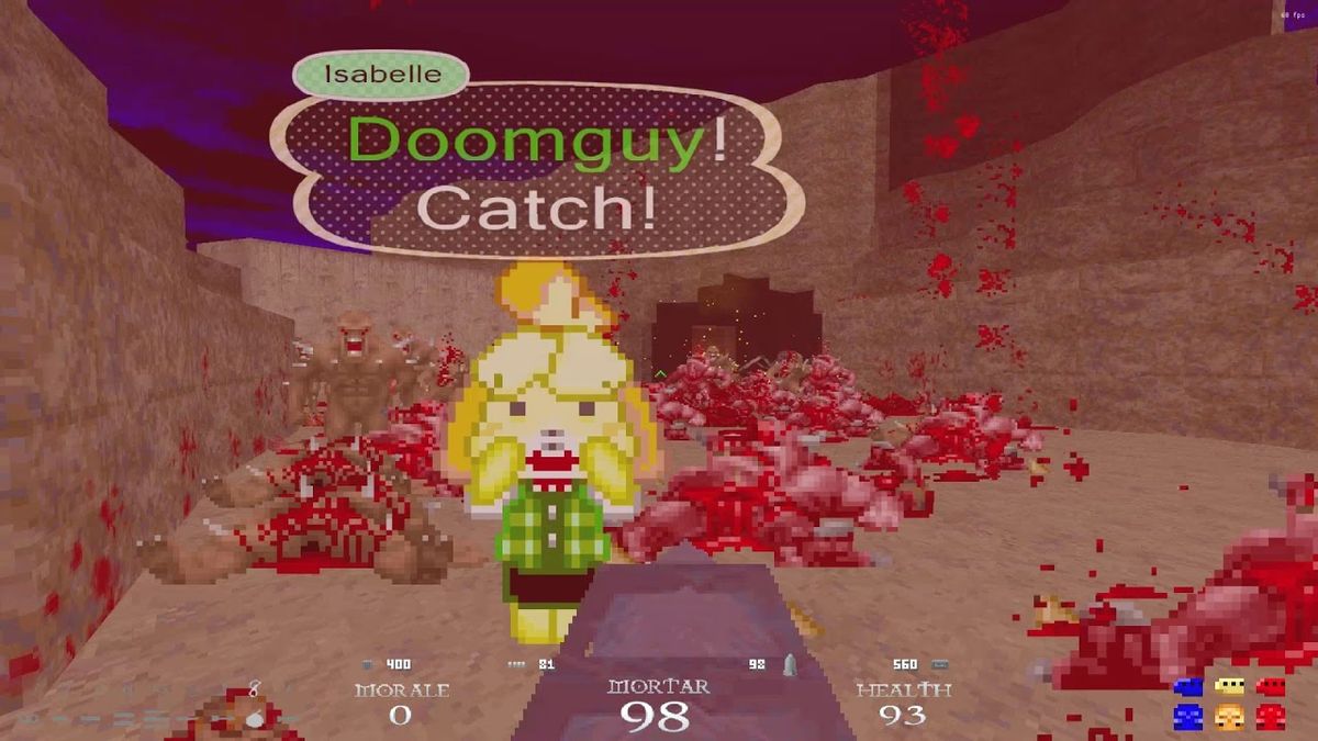 Animal Crossing's Isabelle totally snaps in new Doom 2 mod | GamesRadar+