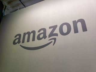 Amazon logo on a wall