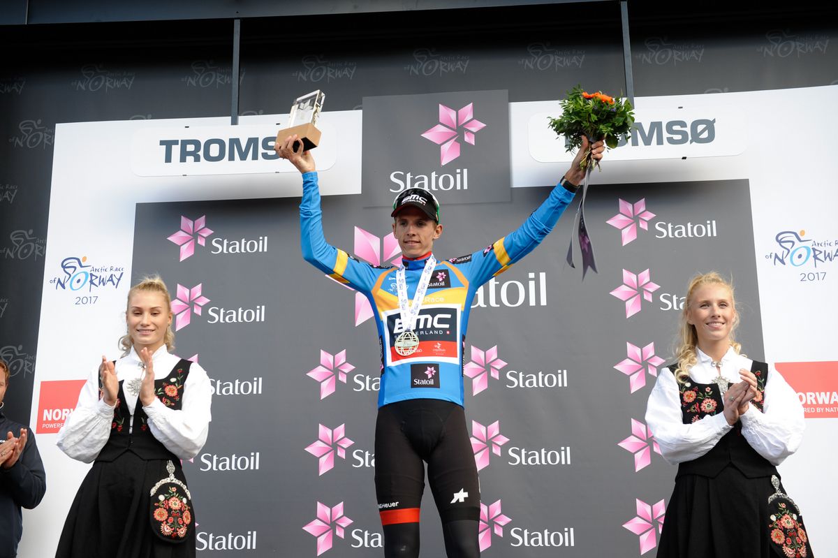 Dylan Teuns (BMC) on the final podium