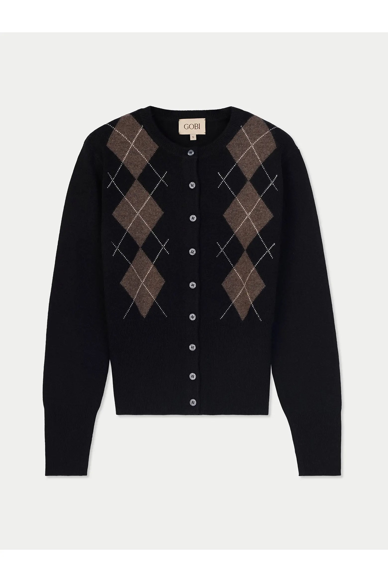 Gobi Cashmere Cashmere Argyle Cardigan.