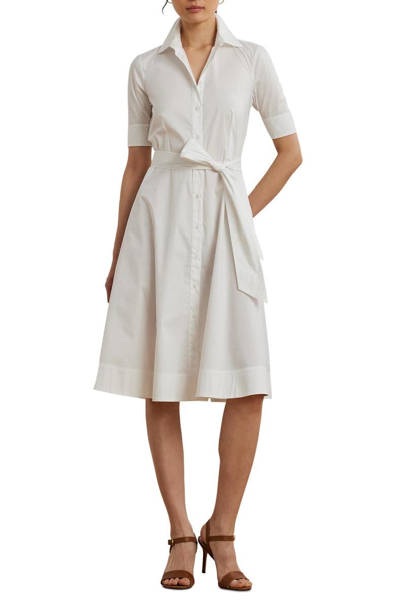 Cotton Blend Shirtdress