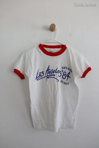 Los Angles 80s Summer Olympics Ringer Tee