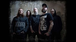 In Flames 2020: (from left): Bryce Paul (bass), Chris Broderick (guitar), Björn Gelotte (guitar), Anders Fridén (vocals) and Tanner Wayne (drums)