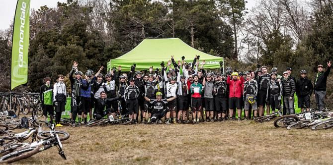 The Cannondale Factory Racing Team presentation included a mountain bike team relay event.