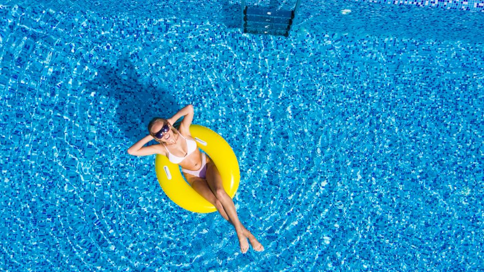 woman in swimming pool