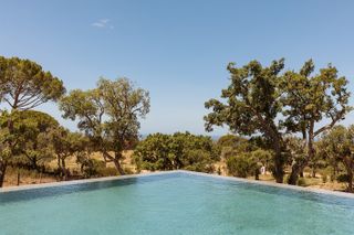 infinity swimming pool looking to portuguese nature