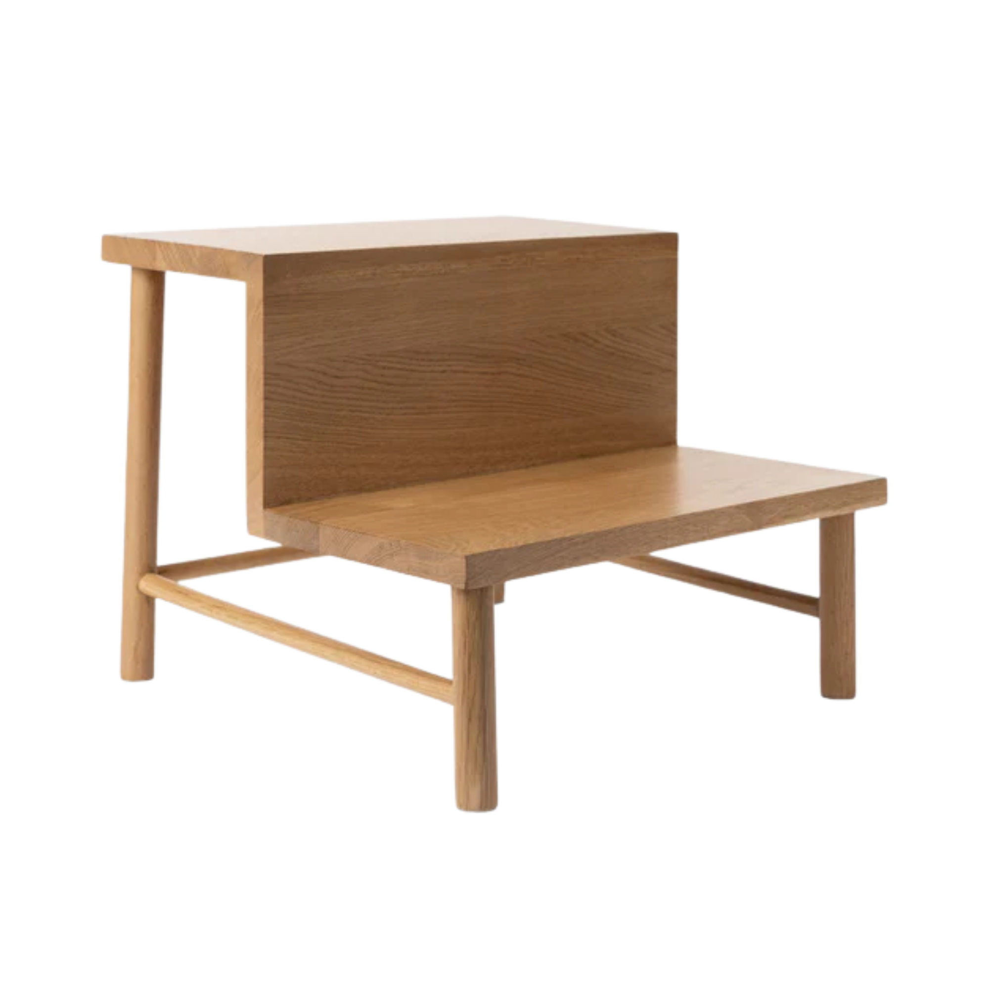 a wooden step stool