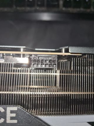 Melted adapter of RTX 4090 GPU