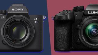 The Sony A7S III camera next to the Panasonic Lumix GH6