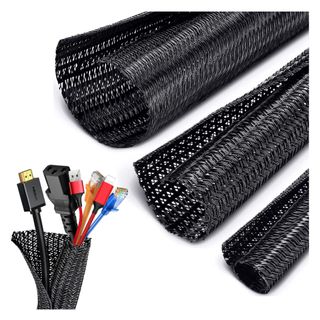 Black mesh cable sleeve 