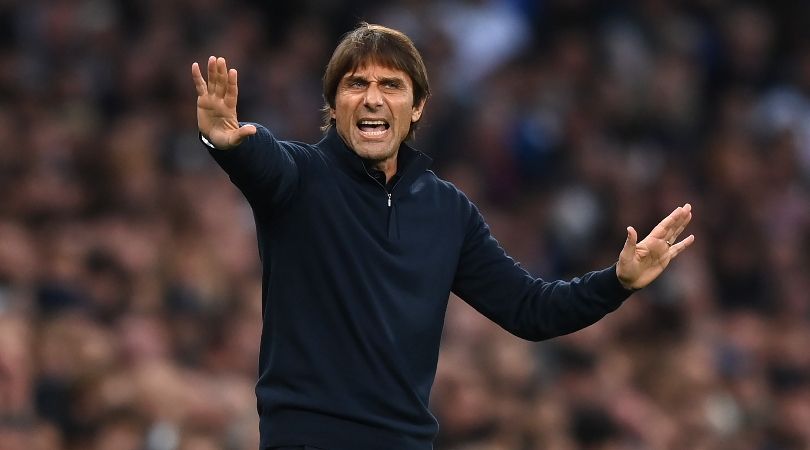 Antonio Conte gestures during Tottenham&#039;s defeat to Newcastle.