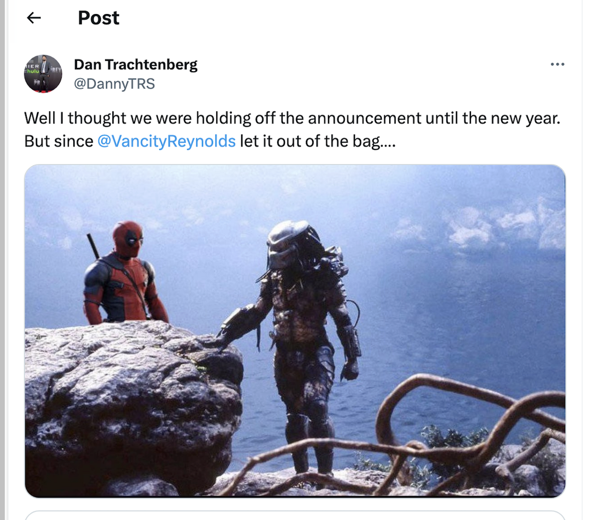 The Prey Director Saw Those Hilarious Ryan Reynolds Deadpool 3 'Leaked' Photos, And He Had An A+