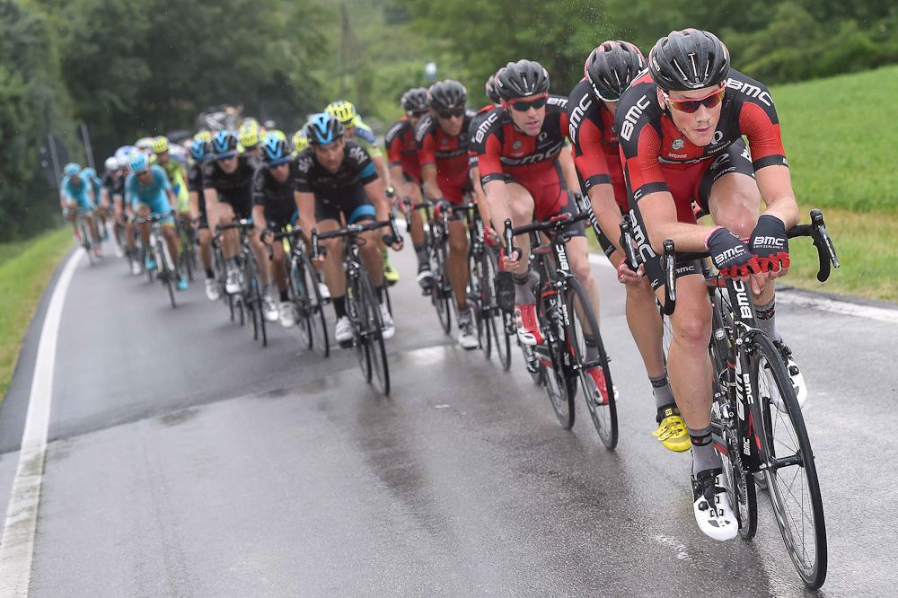 BMC lead the chase at the end of the stage.