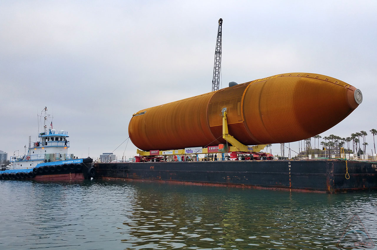 Space Shuttle Tank Arrives in Los Angeles