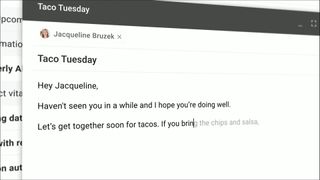 Google's Smart Compose tool in action