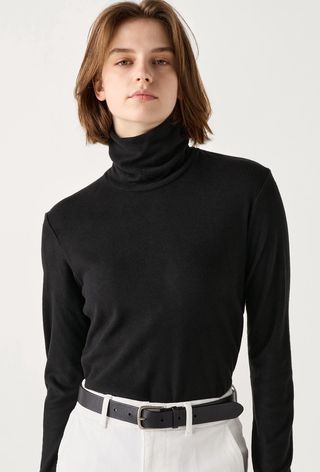 Heattech Fleece Turtleneck Long Sleeved Thermal Top