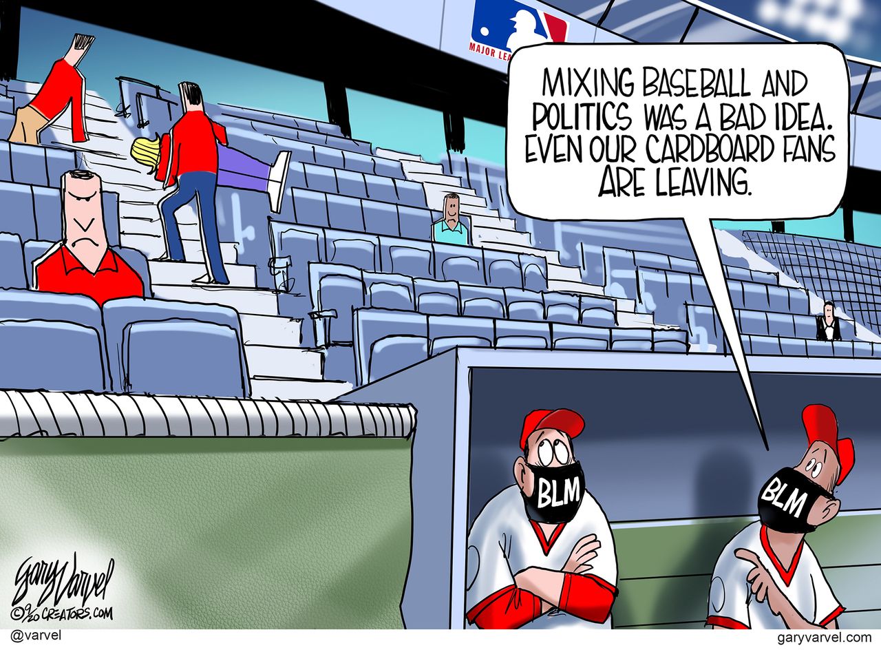 Editorial Cartoon U.S. MLB politics BLM