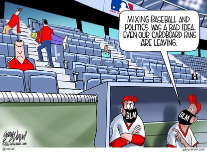 Editorial Cartoon U.S. MLB politics BLM