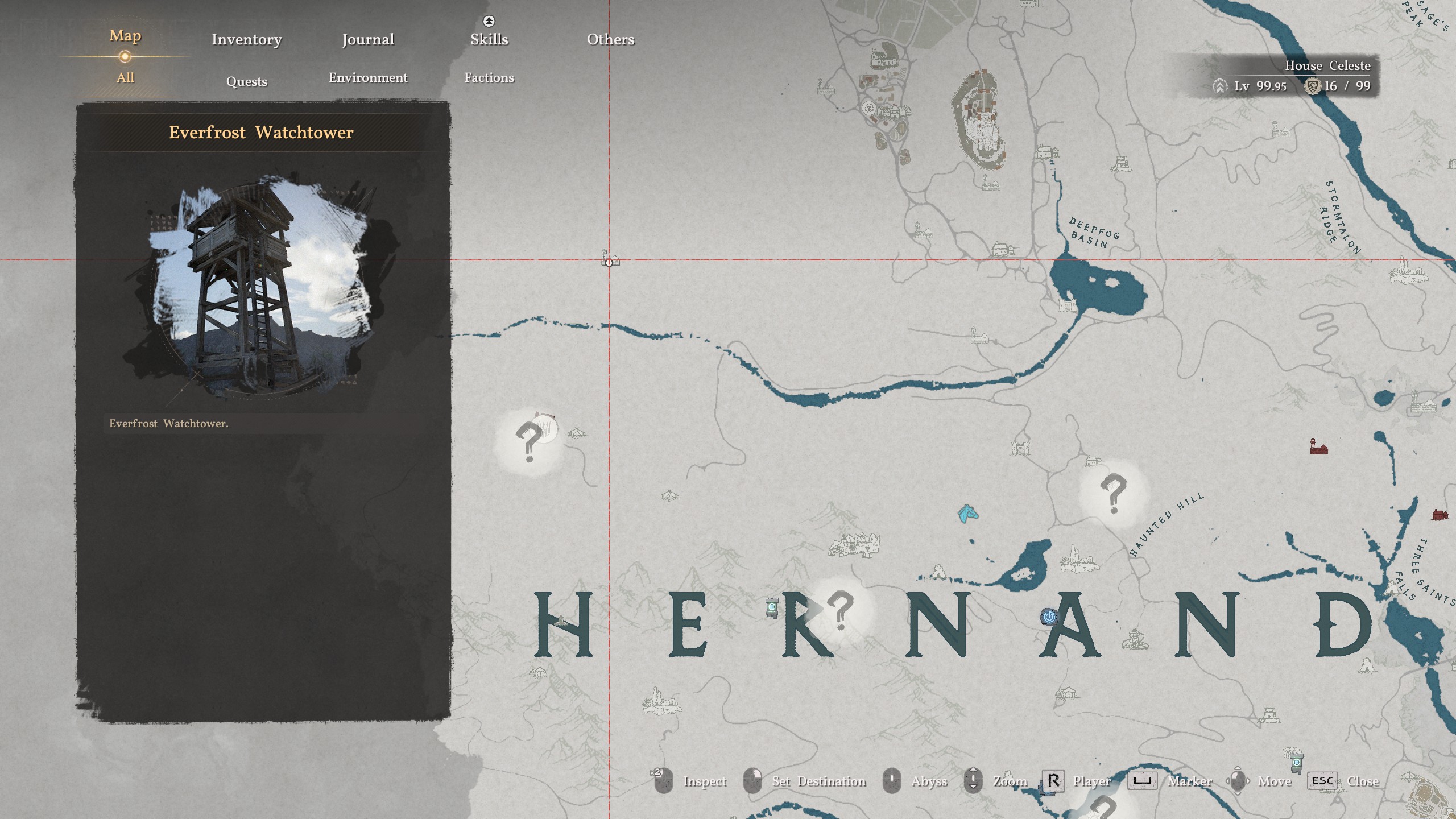 Crimson Desert Shadow Armor - Everfrost Watchtower location