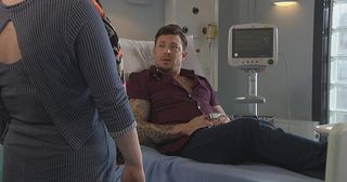 After Ryan Knight collapses, Tegan Lomax decides as a bit of fun to use the heart monitor as a lie detector, what will she find out about Ryan Knight in Hollyoaks.