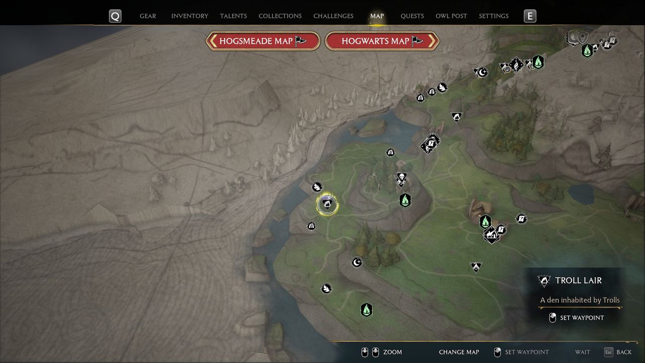 Hogwarts Legacy troll bogeys