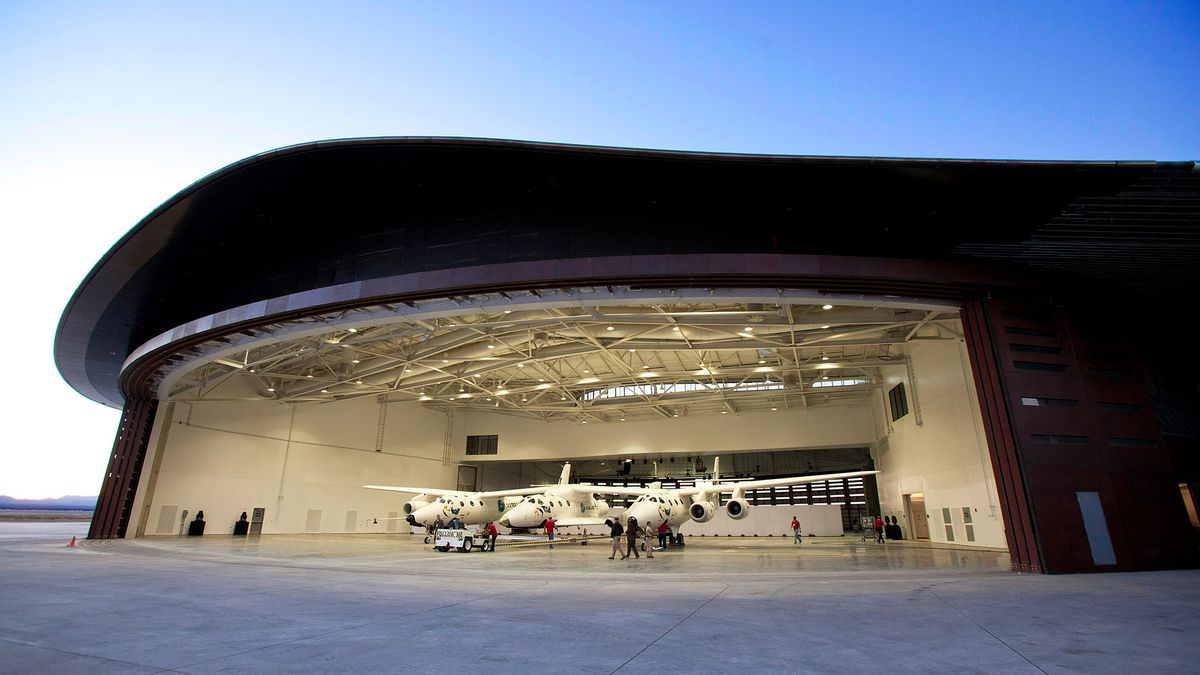 Virgin Galactic unveiled the first look at its Gateway to Space terminal for space tourists flights at Spaceport America near Truth or Consequences, New Mexico on Aug. 15, 2019.