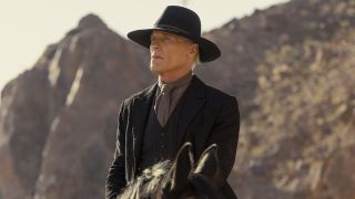 The Man in Black riding a horse in Westworld Season 4