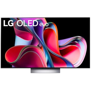 LG C3 OLED TV on white background