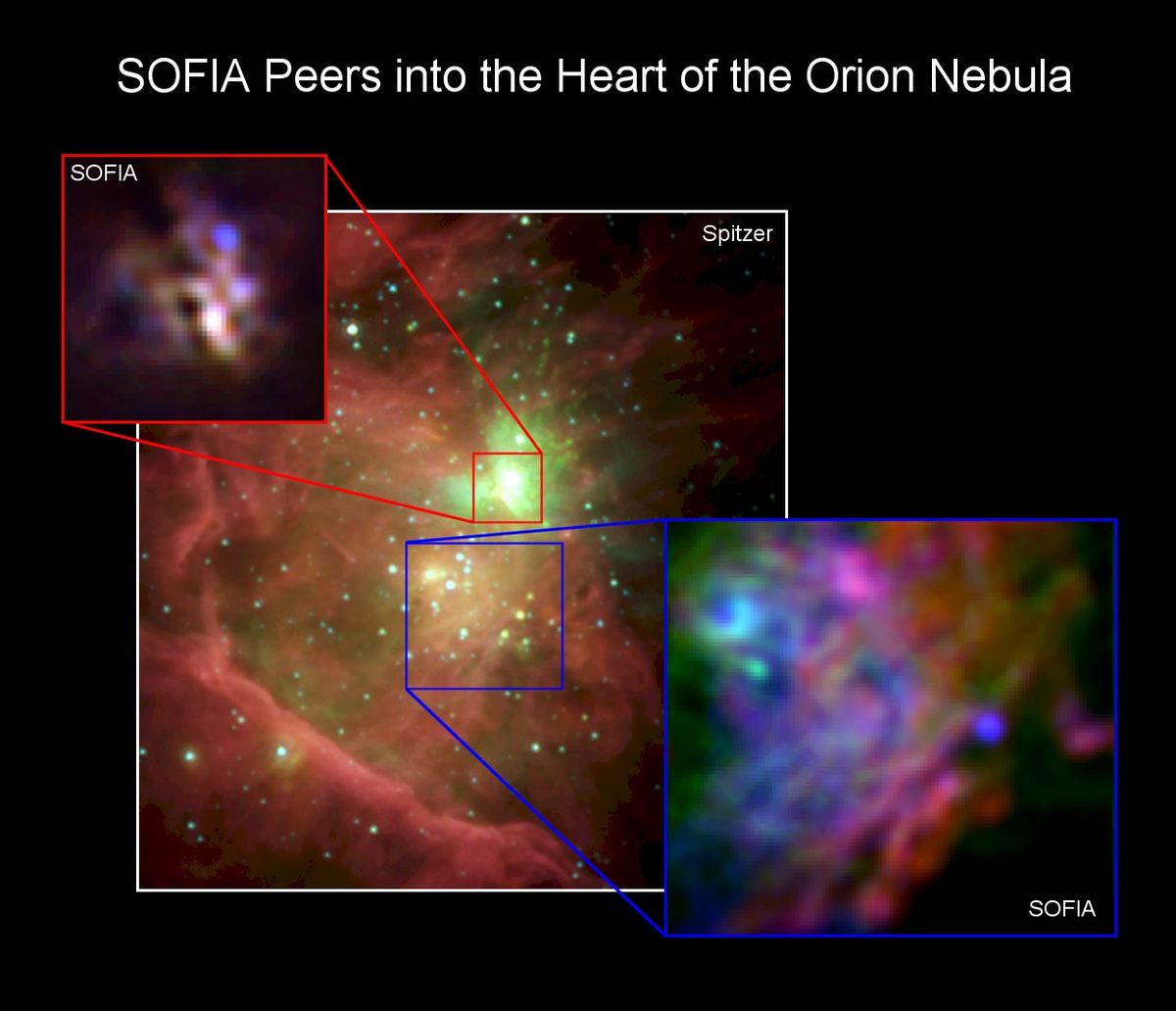 Peered into. Инфракрасная астрономия. Инфракрасное излучение астрономия. Orion Nebula m42 Spitzer.