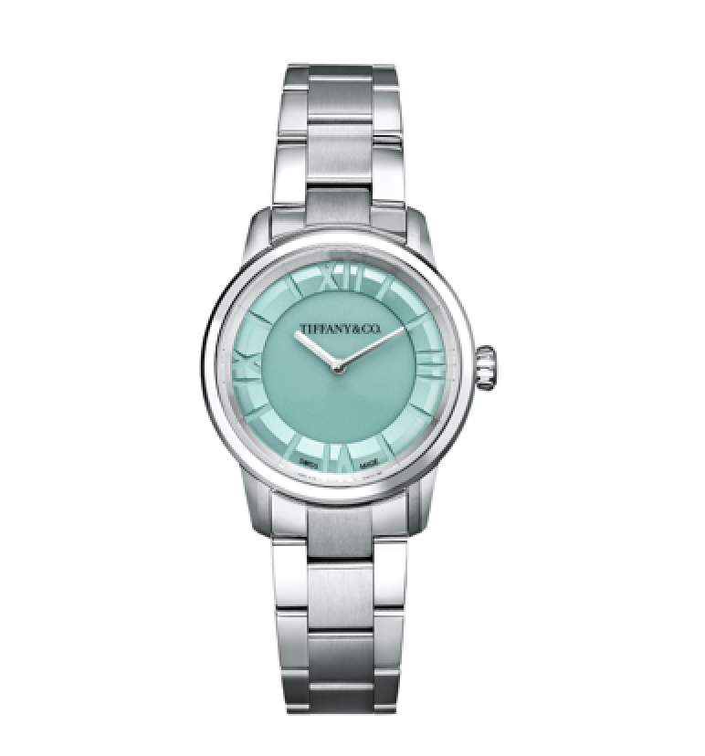 watch with blue dial