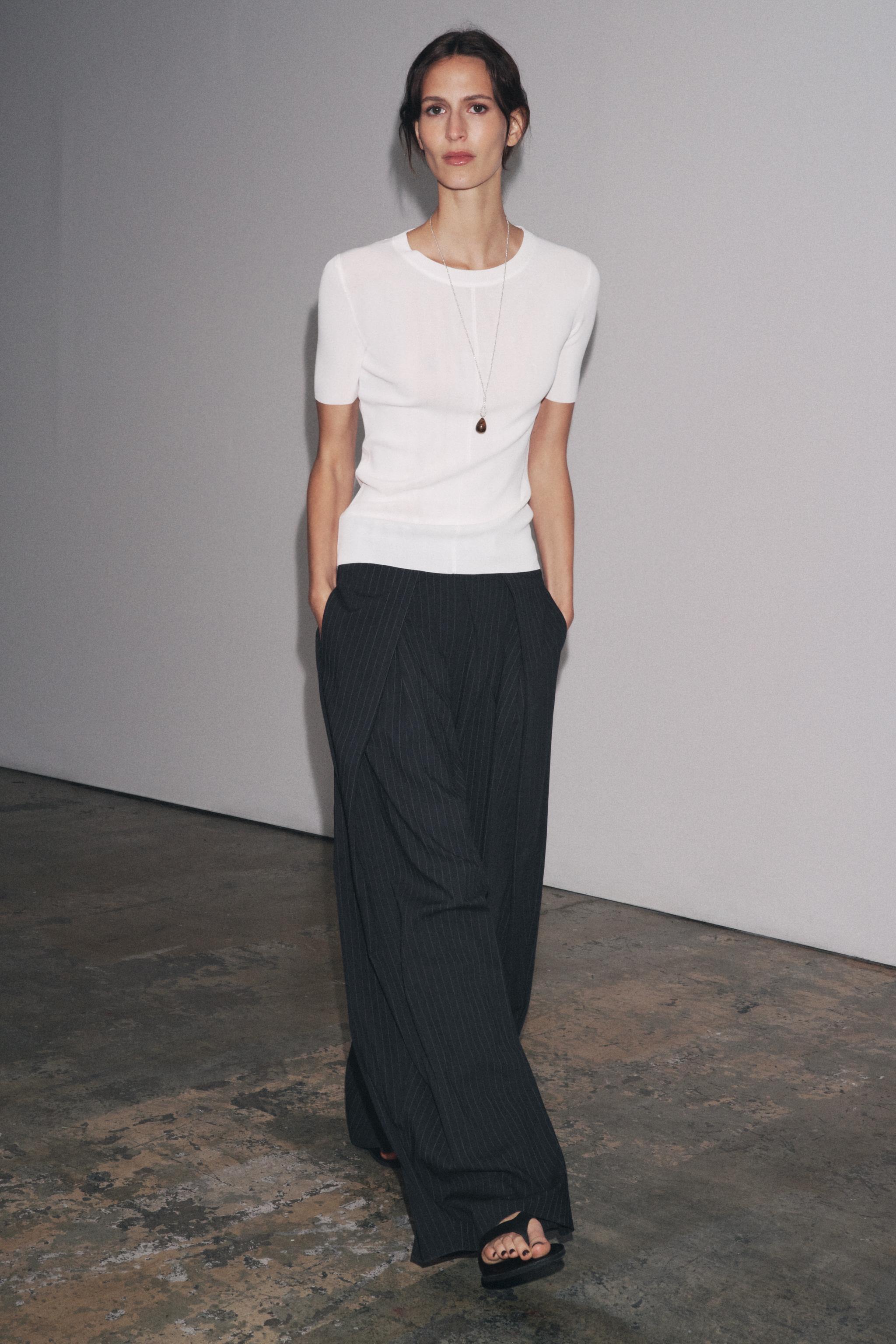 Zw Collection Pinstripe Trousers