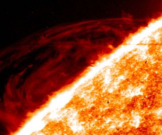 In its first released image of the sun, IRIS captured a view of the solar atmosphere.