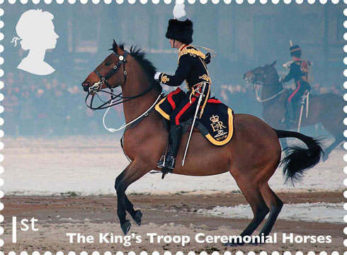 The Kings Troop Ceremonial Horses Stamp