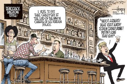 Political Cartoon U.S. Trump Voter