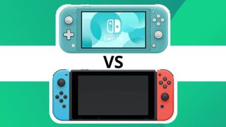 A product shot of both consoles to show the Nintendo Switch vs Switch lite