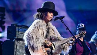 Linda Perry of 4 Non Blondes&nbsp;performs onstage at "Dick Clark's New Year's Rockin' Eve with Ryan Seacrest" 2026, December 31, 2025