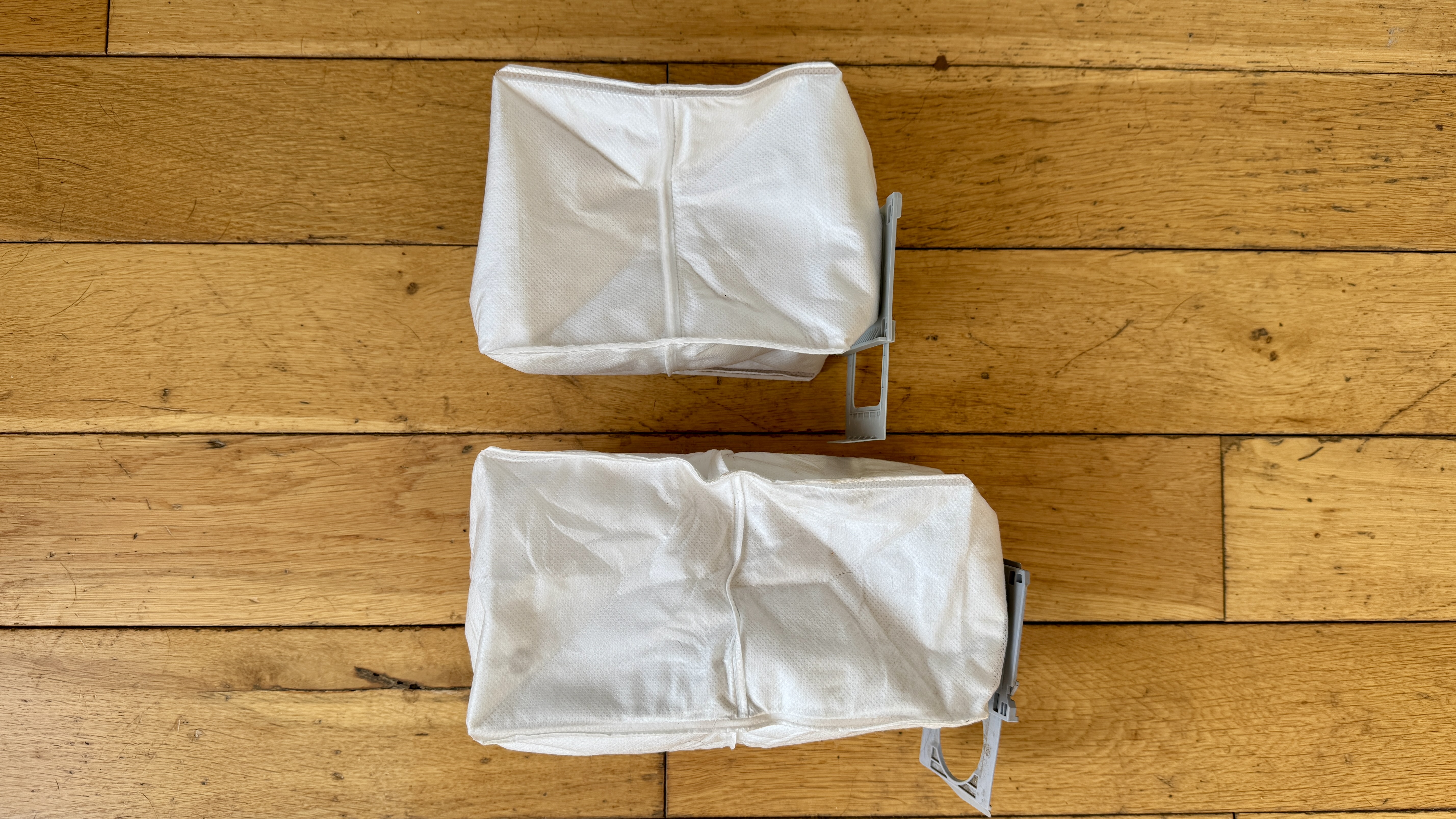 Dust bags for DJI Romo P robot vacuum (above) and Roborock 3 (below)